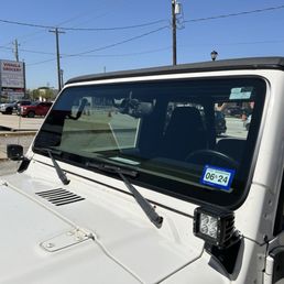 Front windshield replaced. Front windshield replaced.