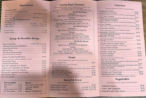 Menu photo 1 Golden Fountain Othello, WA