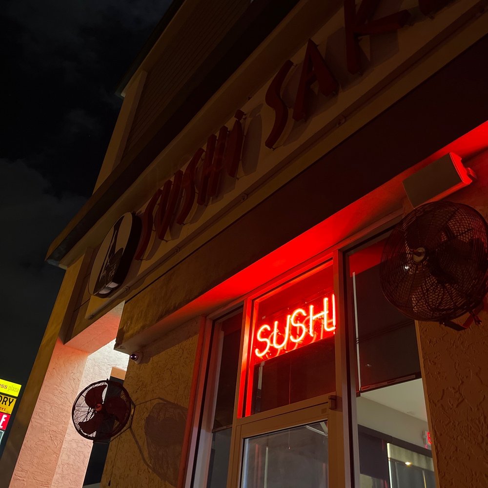 Sushi Sake Killian - a neon sign on the outside of a restaurant - Sushi Bars Near Me - Miami, Florida Sushi Sake Killian - a neon sign on the outside of a restaurant - Sushi Bars Near Me - Miami, Florida