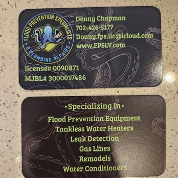 Flood Prevention Specialists - Business card - Plumbing Near Me - Las Vegas, Nevada Flood Prevention Specialists - Business card - Plumbing Near Me - Las Vegas, Nevada