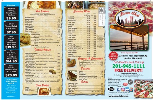 Menu photo 5 Pizza Club Edgewater, NJ