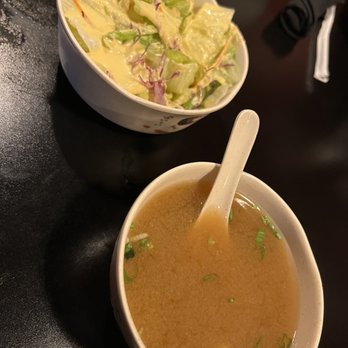 Juno Japanese Restaurant - The miso soup & salad was a nice start to the main course! - Sushi Bars Near Me - Louisville, Kentucky Juno Japanese Restaurant - The miso soup & salad was a nice start to the main course! - Sushi Bars Near Me - Louisville, Kentucky