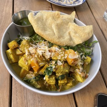 Basic Kitchen - Yellow coconut curry - New American Near Me - Charleston, South Carolina Basic Kitchen - Yellow coconut curry - New American Near Me - Charleston, South Carolina