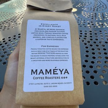 Maméya Coffee Roasters - Espresso roast - Coffee Roasteries Near Me - Laguna Niguel, California