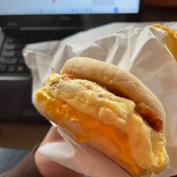 MoonBean's Coffee - Sausage and ham breakfast sandwich - Coffee & Tea Near Me - San Jose, California MoonBean's Coffee - Sausage and ham breakfast sandwich - Coffee & Tea Near Me - San Jose, California