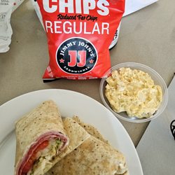 Jimmy John's - Tuscan Italian wrap, chips, potato salad