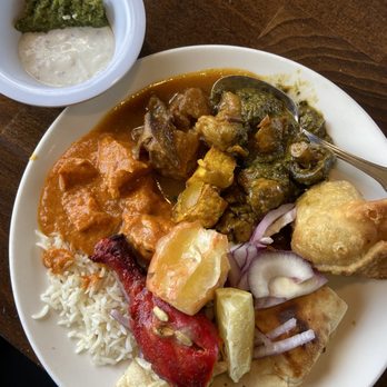 Curry & Kabab Bistro - plate from buffet - Indian Near Me - Huntington Beach, California