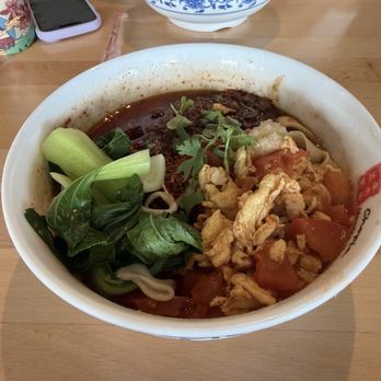 Chopin Noodle House - B8 Triple Mix Oil Spill Noodles 三合一油泼面 - Chinese Near Me - Catonsville, Maryland