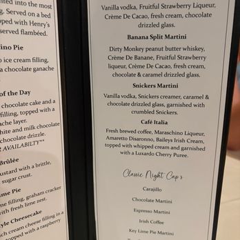 Dino's Steak & Claw House - Dessert drink menu - Steakhouses Near Me - Grapevine, Texas Dino's Steak & Claw House - Dessert drink menu - Steakhouses Near Me - Grapevine, Texas