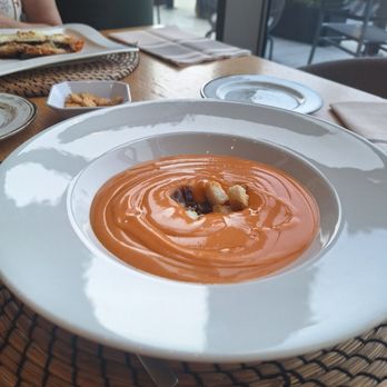 Meliá - Salmorejo soup with Iberian dried ham, €12 - Hotels Near Me - Valencia, V