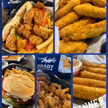 Safe Harbor Brady Mountain - Oyster po'boy Whole fried okra Crawfish Egg rolls  Bacon blue cheese burger Popcorn shrimp - Boating Near Me - Royal, Arkansas