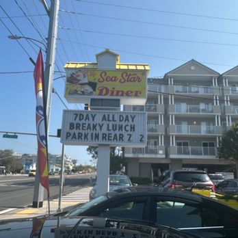 Sea Star Diner - a car parked on the side of the road - Breakfast & Brunch Near Me - Ocean City, Maryland