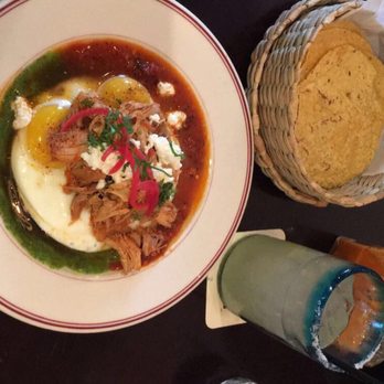Gracia - The Huevos Divorciados with the fresh made tortillas and a mezacal margarita! Delicious! - Mexican Near Me - Seattle, Washington