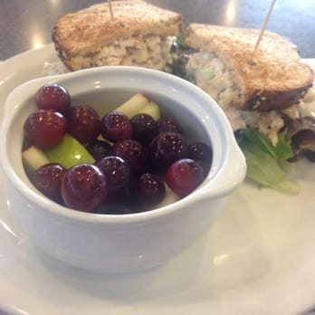 Denny's - Chicken salad sandwiches with fruit! - American Near Me - Redlands, California
