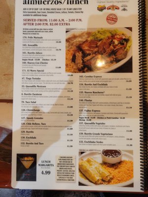 Menu photo 2 El Vaquero Mexican Restaurant Westerville, OH