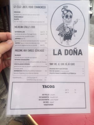 Menu photo 2 La Doña Paris, 75