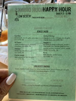 Menu photo 8 Low Desert Modern Mexican Palm Springs, CA
