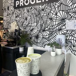 matcha latte and dirty matcha