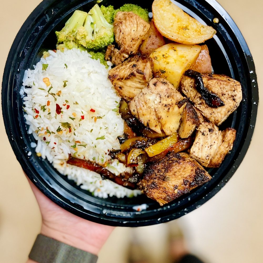 Fuel F33D - Chicken Teriyaki - double Jasmine Rice, red potatoes, and broccoli - Breakfast & Brunch Near Me - San Antonio, Texas Fuel F33D - Chicken Teriyaki - double Jasmine Rice, red potatoes, and broccoli - Breakfast & Brunch Near Me - San Antonio, Texas