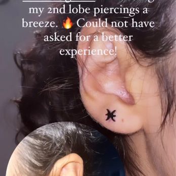 Electric Bodymod Piercings - 2nd lobe piercings, both ears by Mitra - Piercing Near Me - Visalia, California Electric Bodymod Piercings - 2nd lobe piercings, both ears by Mitra - Piercing Near Me - Visalia, California