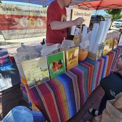 Roanoke Farmers Market - My man fixing us up