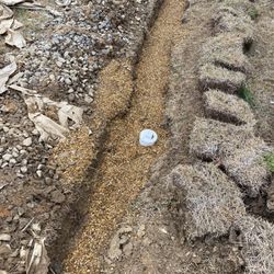 Photo of Going The Extra Mile Landscaping & Lawn Maintenance - Little Rock, AR, US. Clean out for new drainage system