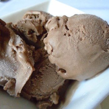 Luci Ancora - Chocolate & coconut gelato, close-up. - Italian Near Me - Saint Paul, Minnesota