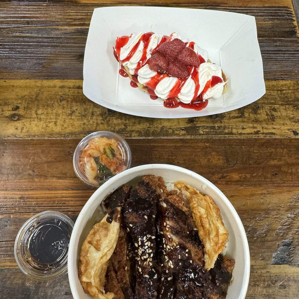 Kanojo - Katsu Chicken and Strawberry Croffle - Japanese Near Me - Madera, California Kanojo - Katsu Chicken and Strawberry Croffle - Japanese Near Me - Madera, California