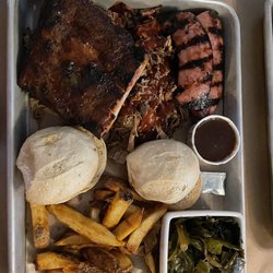 Smokin' With Chris - Meat Lovers Combo baby backs, Chopped Beef Brisket, grilled kielbasa