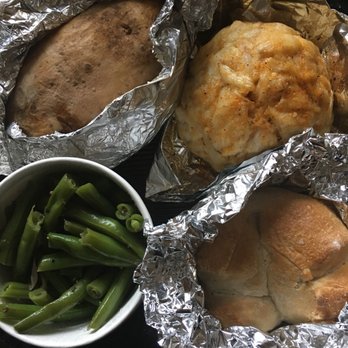 Jerry's Seafood - Take-out order: crab bomb, green beans, baked potato and a roll - Seafood Near Me - Bowie, Maryland Jerry's Seafood - Take-out order: crab bomb, green beans, baked potato and a roll - Seafood Near Me - Bowie, Maryland