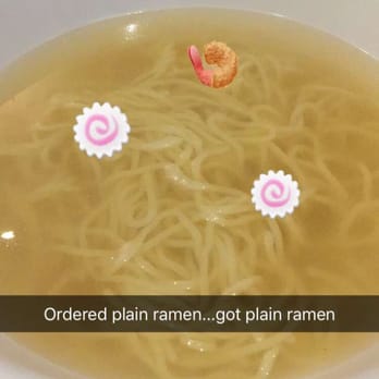 Flying Ninja - Plain ramen. Just noodles thrown in broth for $10 plus 18% gratuity automatically added -- save your money. - Sushi Bars Near Me - San Francisco, California Flying Ninja - Plain ramen. Just noodles thrown in broth for $10 plus 18% gratuity automatically added -- save your money. - Sushi Bars Near Me - San Francisco, California