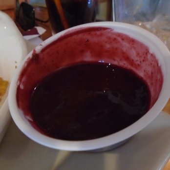 Agave Kitchen - Raspberry ketchup dipping sauce, close-up. - New American Near Me - Hudson, Wisconsin