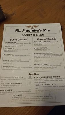 Menu photo 6 The Presidents Pub & Grille Washington, PA Menu photo 6 The Presidents Pub & Grille Washington, PA