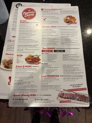 Menu photo 2 Famous Dave's Bar-B-Que El Paso, TX Menu photo 2 Famous Dave's Bar-B-Que El Paso, TX