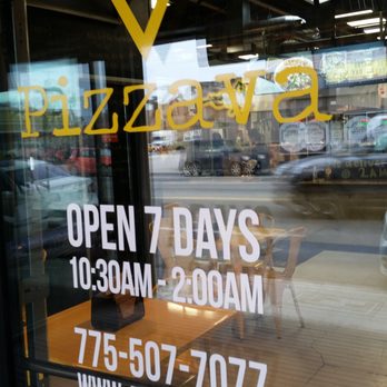 Pizzava - hours on the door - Pizza Near Me - Reno, Nevada