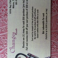 Changes Resale - Stamp card