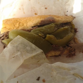 Mr. Beef & Pizza - Italian beef sandwich with sweet peppers - Pizza Near Me - Chicago, Illinois