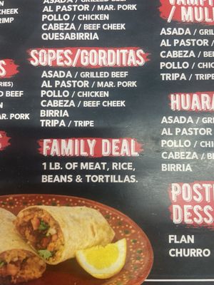 Menu photo 1 Amor a La Mexicana Restaurant Glendale, AZ