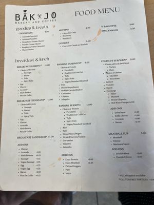 Menu photo 1 Bak & Jo Bakery and Coffee Mesa, AZ