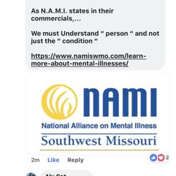 NAMI Southwest Missouri - This organization is one of the best in the world!!! I mean SERIOUSLY FOLKS, it makes A HUGE difference in many peoples lives !!!
