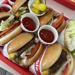 Burgers!!!! Lettuce wrap, animal style, double cheese, no onion, extra onion