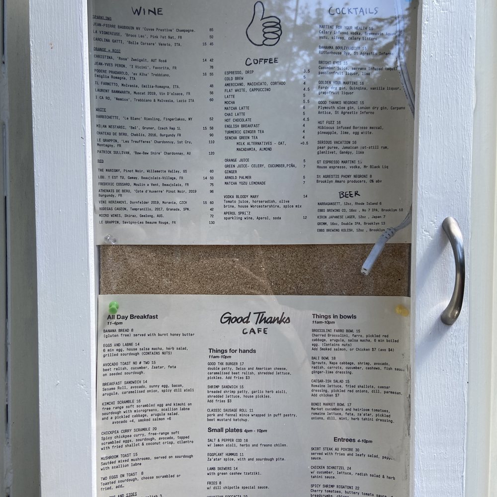 Good Thanks - Menu - Australian Near Me - Brooklyn, New York Good Thanks - Menu - Australian Near Me - Brooklyn, New York
