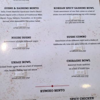 Kumi Ko - Menu - Japanese Near Me - Compton, California