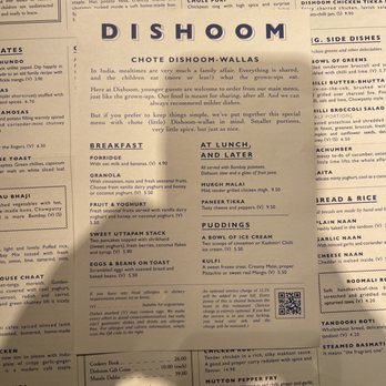 Dishoom - Menu - Indian Near Me - London, XGL