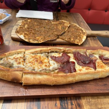 Sultan's Kebab - Lahmacun on top
Pide on the bottom - Mediterranean Near Me - Livermore, California Sultan's Kebab - Lahmacun on top
Pide on the bottom - Mediterranean Near Me - Livermore, California