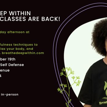 Breathe Deep Within - In-person Tuesday classes at 2-3 pm & 3-4 pm at Breathe Deep Within - Meditation Centers Near Me - Saint Paul, Minnesota