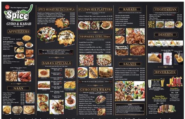 Menu photo 3 Spice Gyro & Kabob Lake George, NY Menu photo 3 Spice Gyro & Kabob Lake George, NY