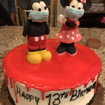 Sweetsboro Pastry Shoppe - Chocolate chip pound cake with Mickey and Minnie in masks for covid. When you can't be in Disney for your birthday-an awesome cake helps! - Bakeries Near Me - Swedesboro, New Jersey Sweetsboro Pastry Shoppe - Chocolate chip pound cake with Mickey and Minnie in masks for covid. When you can't be in Disney for your birthday-an awesome cake helps! - Bakeries Near Me - Swedesboro, New Jersey
