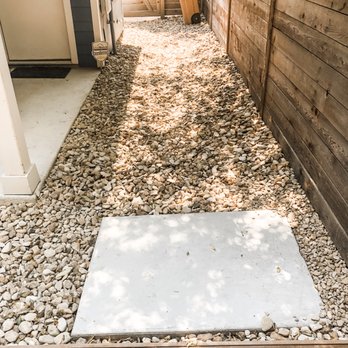 Isaias Gonzalez Landscaping - Paver moved/ River Rocks and French Drain installed for drainage issue. - Landscaping Near Me Isaias Gonzalez Landscaping - Paver moved/ River Rocks and French Drain installed for drainage issue. - Landscaping Near Me