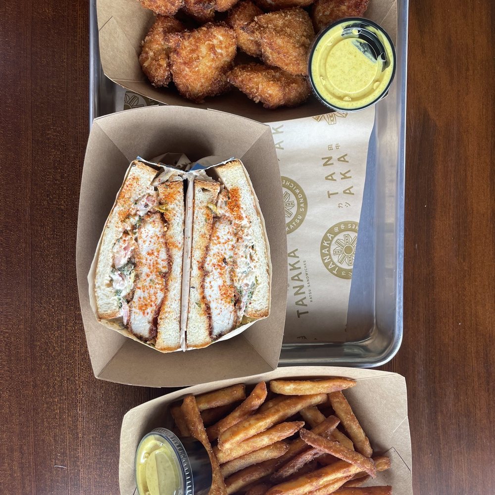 Tanaka - 10 katsu nuggets, spicy chicken sandwich, regular fries - Japanese Near Me - Tigard, Oregon Tanaka - 10 katsu nuggets, spicy chicken sandwich, regular fries - Japanese Near Me - Tigard, Oregon